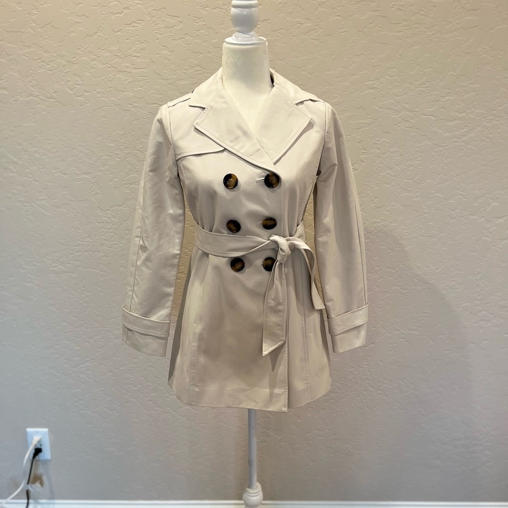 Ann Taylor Ivory Trench Jacket